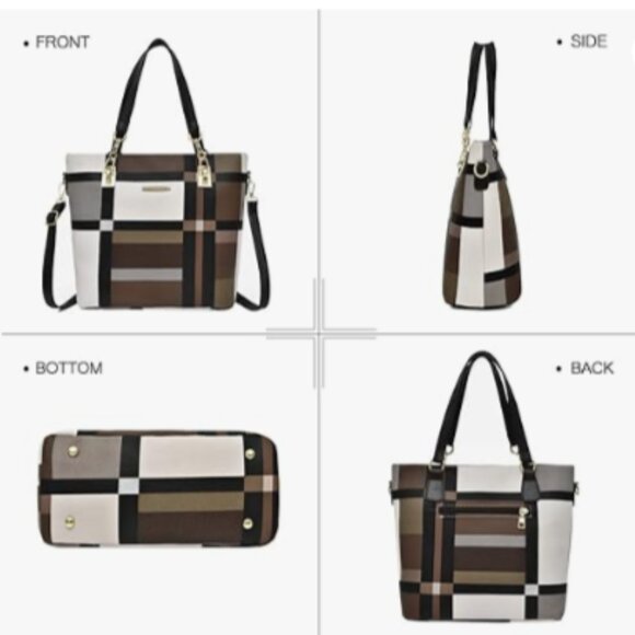 6pc Purse and Handbags for Women Satchel Shoulder Bag Set - Picture 3 of 3